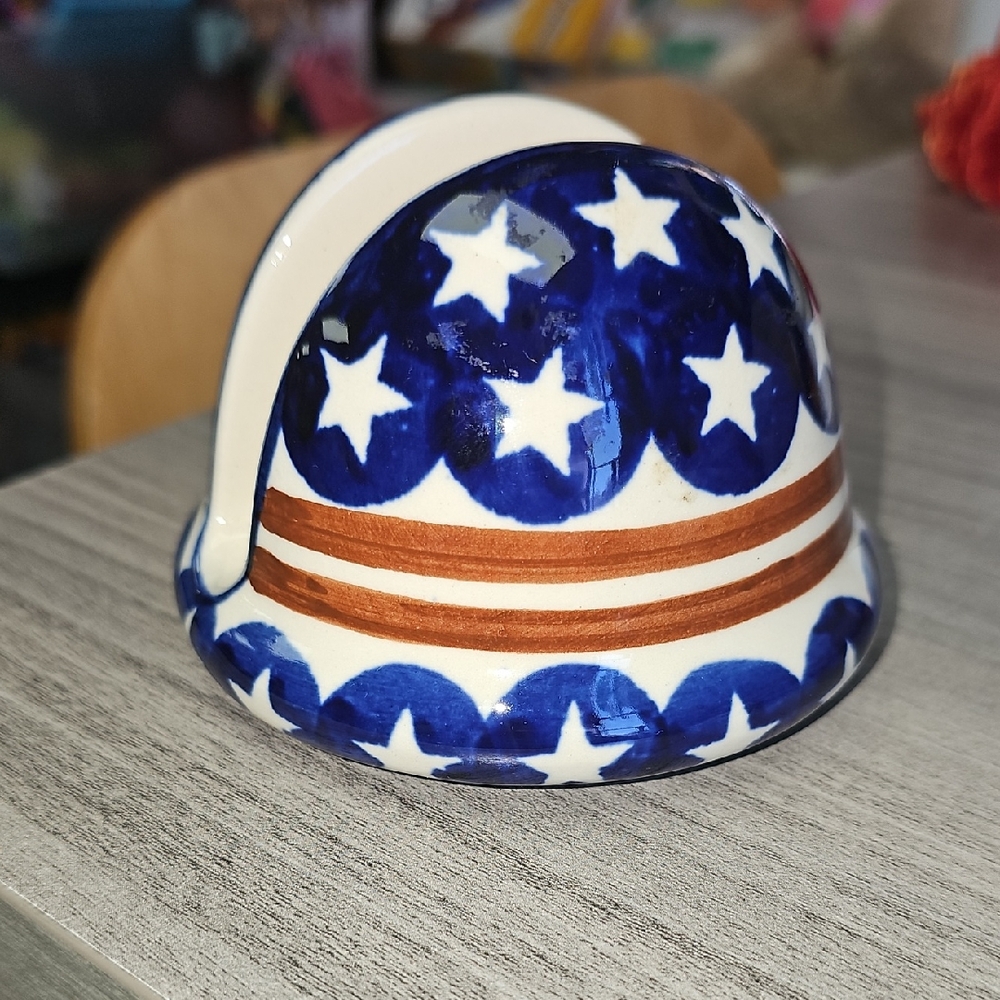Polish Pottery Napkin Holder